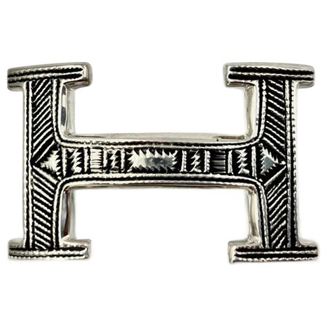 hermes engraved belt buckle